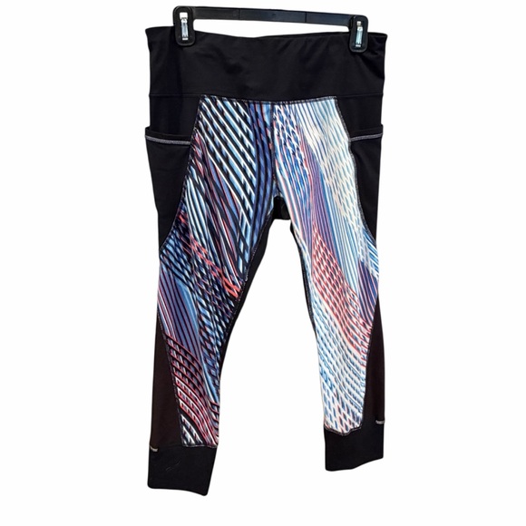 Athleta Women's Mosaic Relay Capri 2.0 leggings in a multi-color patter - Picture 2 of 7
